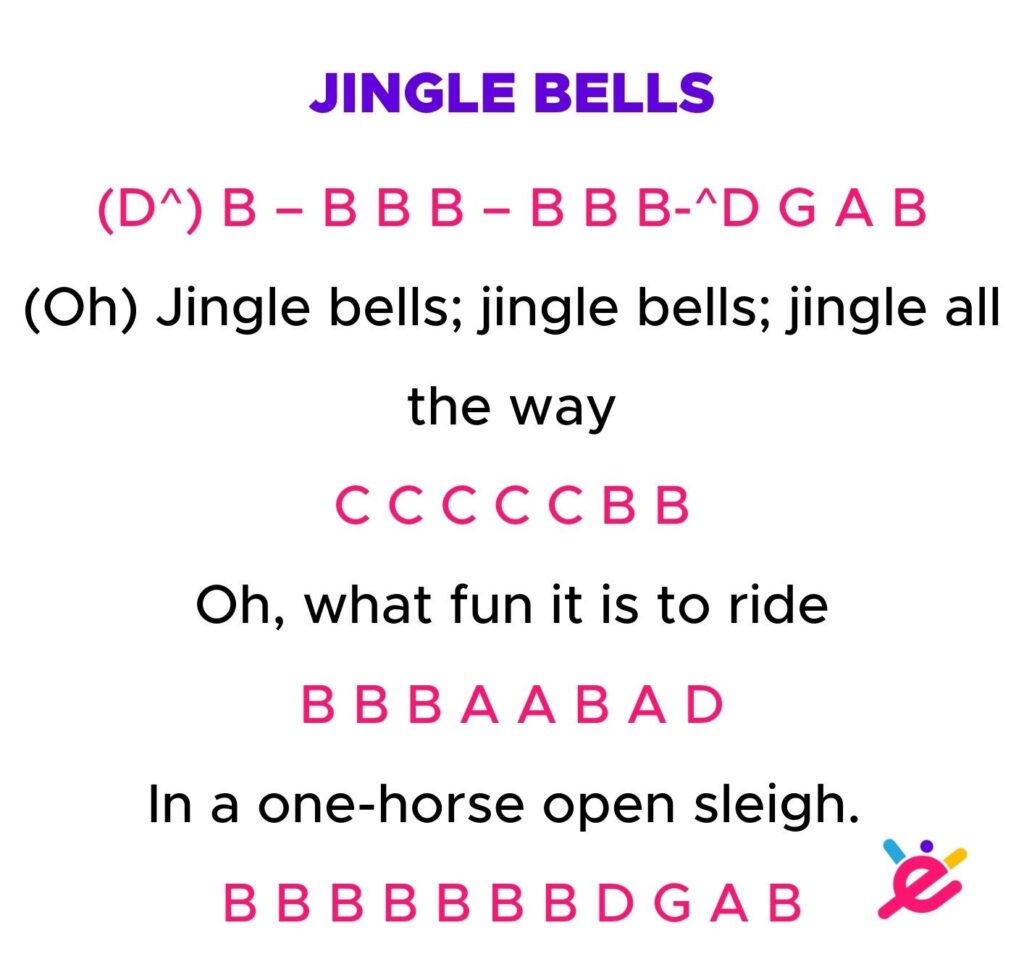 Christmas song on piano - jingle bells