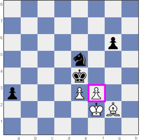white pawn on f3