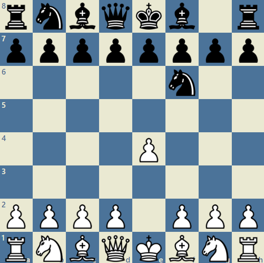 Nf6 - black opening against e4