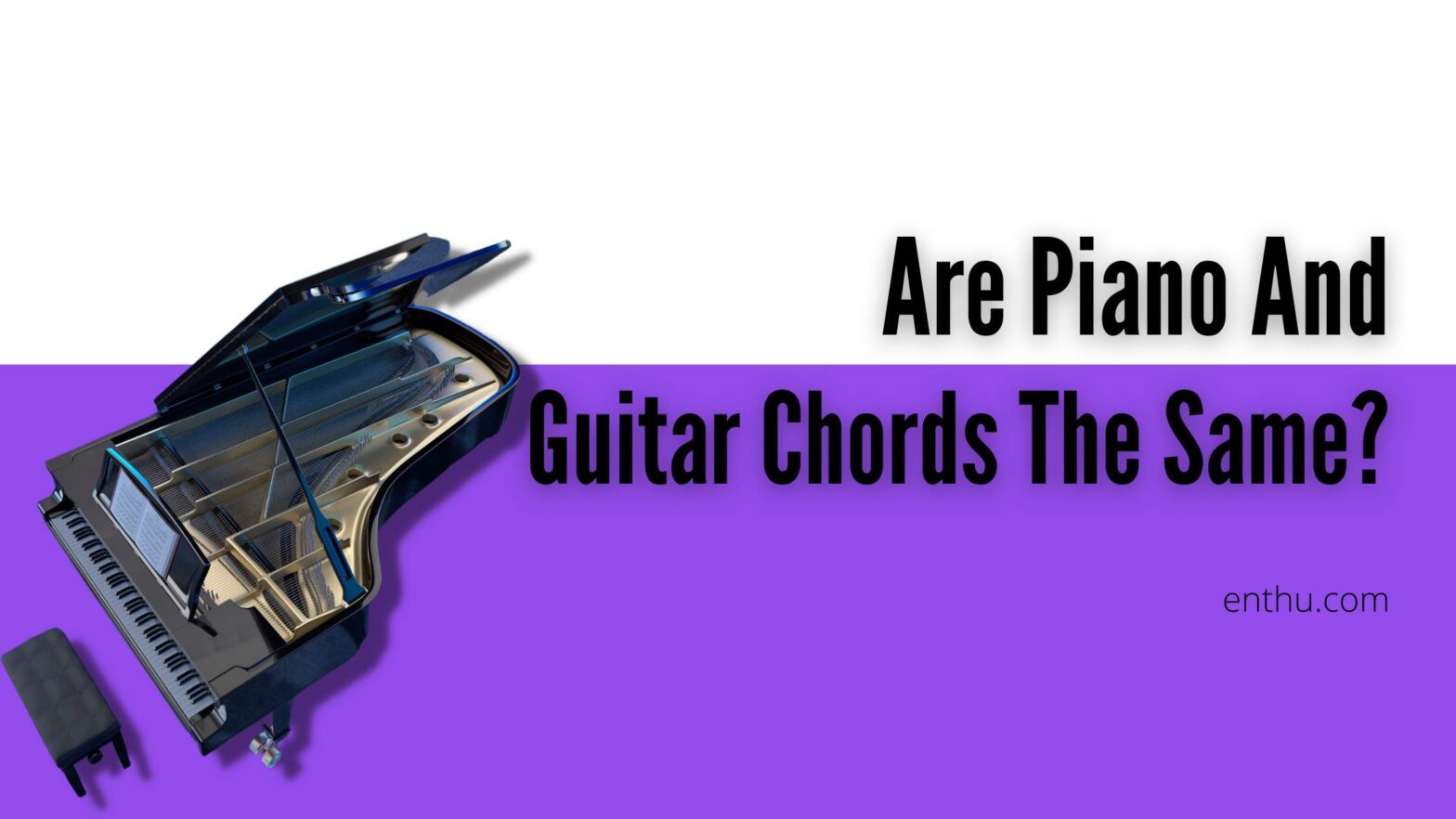 are piano and guitar chords the same