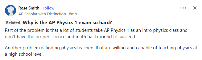 Why is ap physics 1 exam so hard