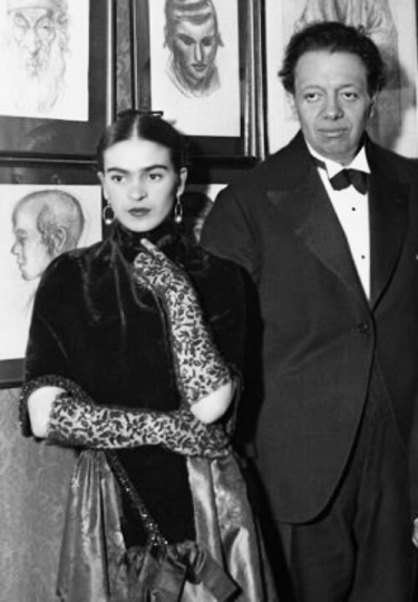 Frida and her Husband Diego Rivera