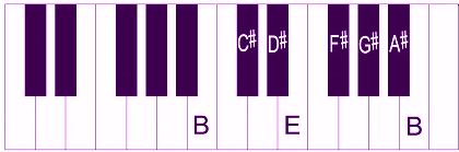 B Chord Scale